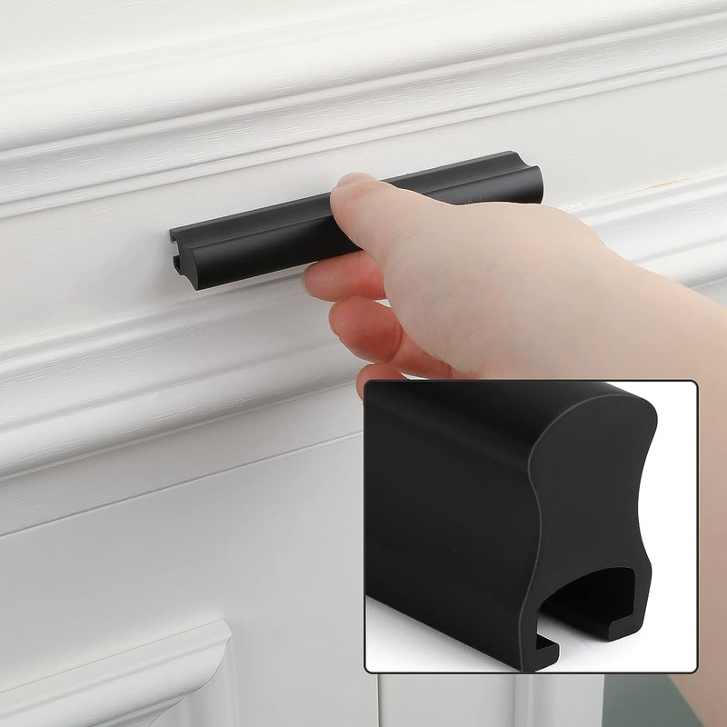 goldenwarm 5 Pack Adjustable Black Cabinet Handle,Matt Black Drawer Pulls