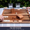 Pointworks 17 Inch Backgammon Sets for Adults. Beautiful Wood Inlaid