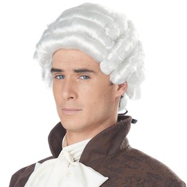 California Costumes Noble/Musician Men's Wig, White, 70172
