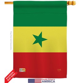 Nationality Senegal House Flag Set Regional Nation International World Country Particular Area Small Decorative Gift Yard Banner Double-Sided Made in USA 28 X 40