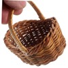 Levemolo 5pcs Handwoven Portable Basket Decorative Tiny Flower Holders with