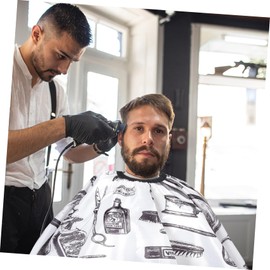 FOMIYES Barber Cape Brush Set Stylist Hair Cutting Cape for Men Women Barber Cleaning Supplies