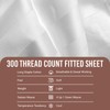 Pizuna 100% Cotton White Satin Stripe King Size Fitted Sheets,