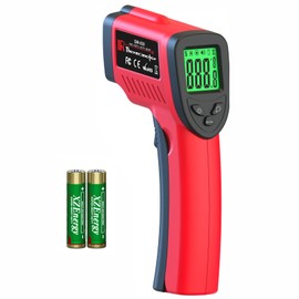 Digital Infrared Thermometer, Laser Temperature Gun -58℉～1022℉ IR Thermometer Gun with Adjustable Emissivity, Temp Gun Thermometer for Cooking, BBQ, Oven & Engine (Not for Human Body Temp)