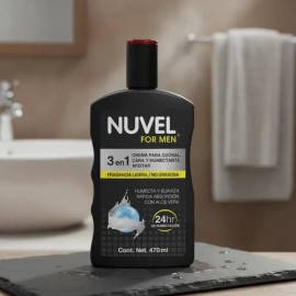 Nuvel For Men Crema Corporal Humectante Para Hombre Con Aloe