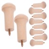 NUOBESTY 10pcs Screw on Coat Hanging Hook Wooden Shaker Pegs