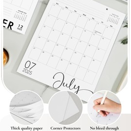 Vertical Black & White Magnetic Calendar for Fridge 2025-2026, 13.5x11 Inches 18-Month Minimalistic Fridge Calendar Magnet 2025 for Modern Office & Home Interiors - January 25 to June 26