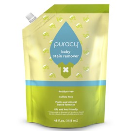 Puracy Stain Remover - Cleaning Spray, Clothes Stain Removal, Laundry Stain Spray for Clothes, Travel Spot and Oil Remover - Natural Spot Cleaner, 48 Oz