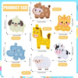 Brand: NQEUEPN 14pcs Animal Pop Fidget Toys Party Favors, Silicone Sensory...