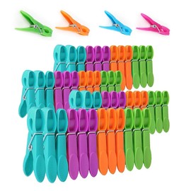 Clothes Pegs, 60 pack Laundry Pegs Clothes Clips Super Grip Strong Plastic Clothes Pegs For Washing Line Outside