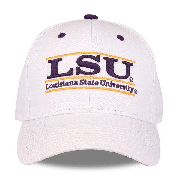 NCAA LSU Tigers Unisex NCAA The Game bar Design Hat LSU, White, Adjustable