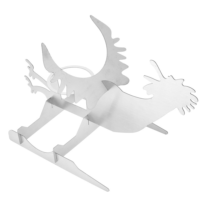 Stainless Steel Chicken Stand Removable Portable MotorcycleShape BBQ Roaster Stand