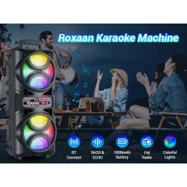 Dazone 3000W Portable Bluetooth Party Speaker with Subwoofer Heavy Bass + Remote & Mic