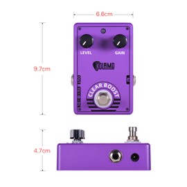 Guitar Effect Pedal DC 9V Clear Boost True Bypass Guitar Boost Effect Pedal for Electric Guitar Purple