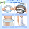 Waterproof Leg Cast Covers for Shower Extra Large Wide, KT2103-WL