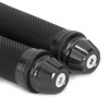 Motorcycle Handlebar Grips, Rubber Hand Grips with Aluminum Bar End,
