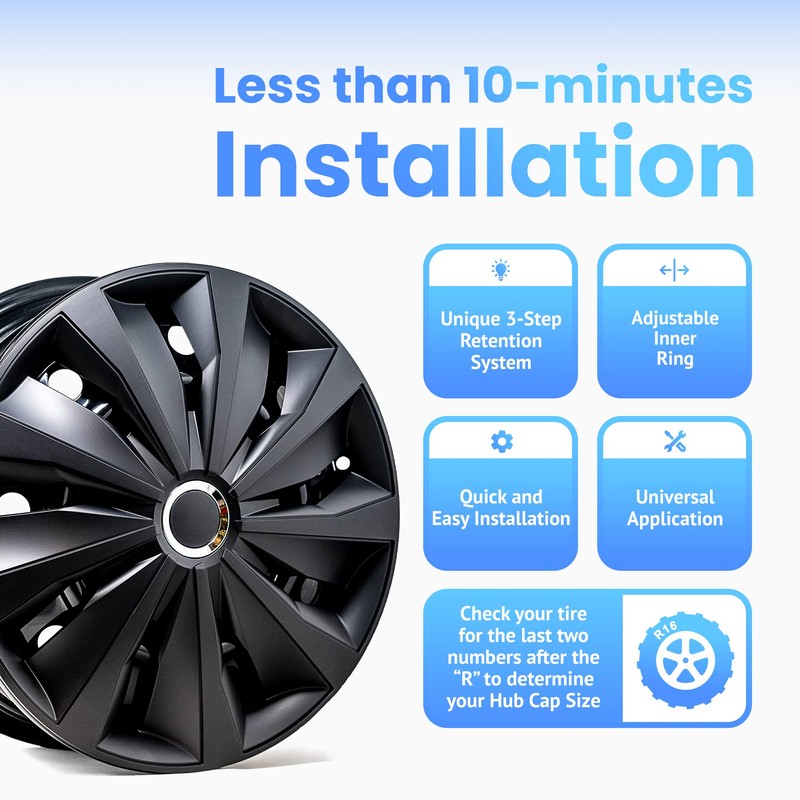 Alpena Action Vehicle Wheel Covers, Premium European-Made Rim Covers with