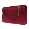 Girly HandBags Beautiful Satin Elegant Pleated Clutch Bag Shoulder Bag