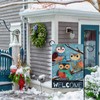 Hzppyz Welcome Winter Owls Bird Garden Flag Double Sided, Animals