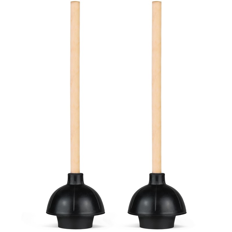SteadMax Heavy Duty Toilet Plunger, Commercial Grade Double Thrust Force