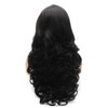 Meiyite Hair Wavy Long 26in Dark Brown Heavy Density Synthetic