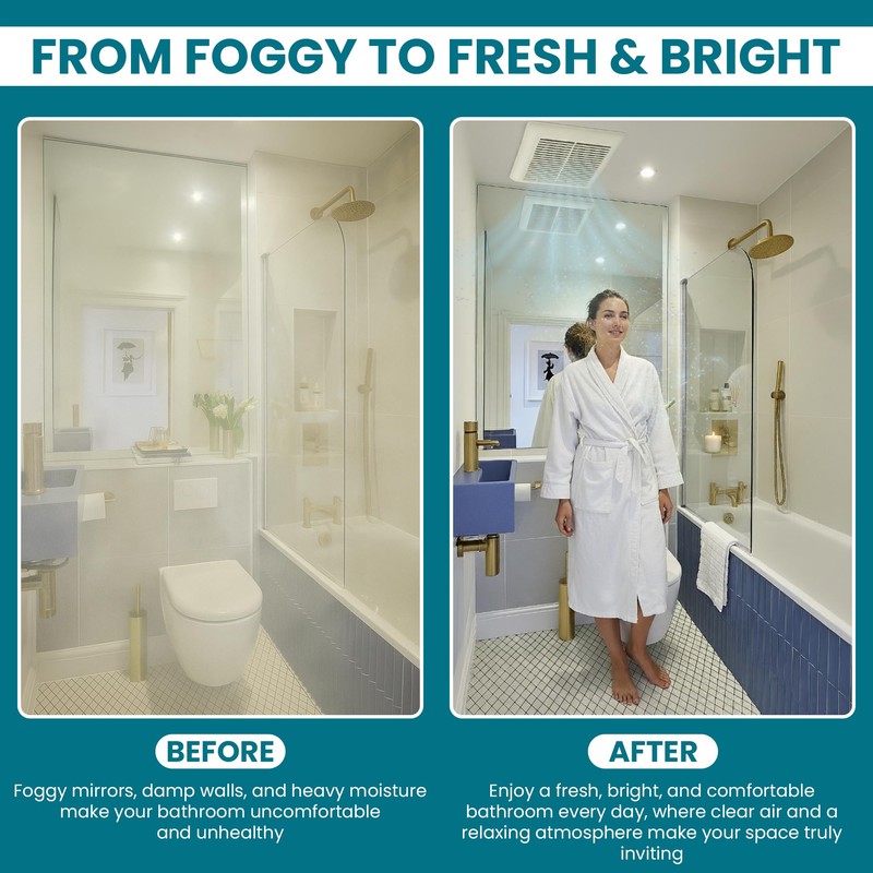 Harrier Hardware Bathroom Exhaust Fan 70 CFM Super Quiet 40dB