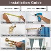 Warm Gold Decorative Curtain Rod, 72-144 Inches, Adjustable Dual Curtain