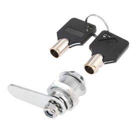 Hicello Cylinder Tubular Cam Lock Ø18mm x 20mm Barrel 90 Degree 2 Keys for Residential Mail Box Lift Cabinet Loft Latch Utilties Infrastructure Tubular Round Key