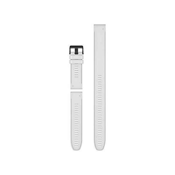 Garmin QuickFit 26mm Watch Band and Optional Extra Long Strap, White Silicone, (010-12903-00)
