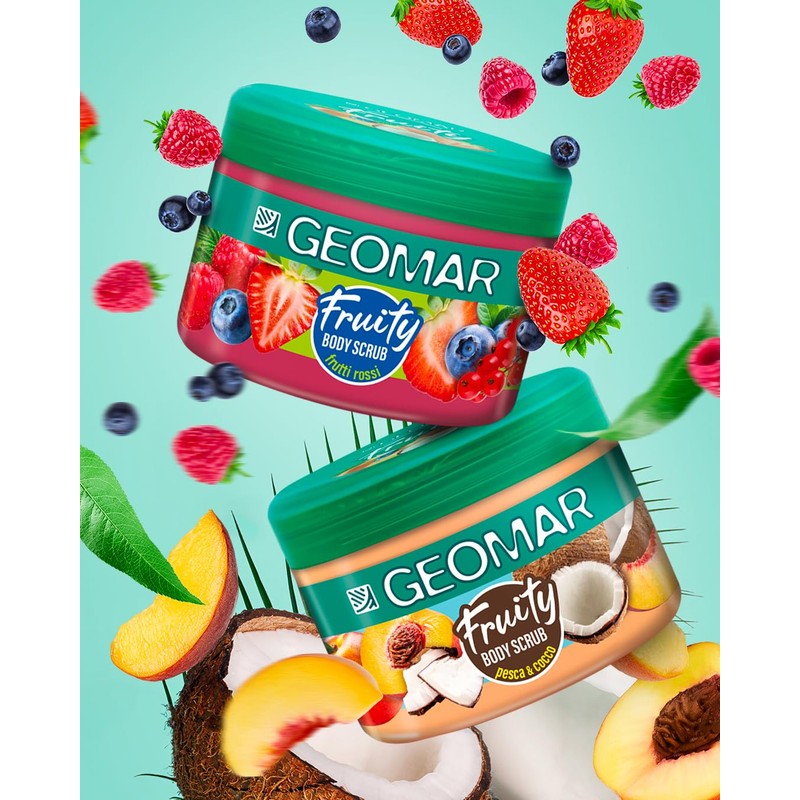 GEOMAR | Fruity Body Scrub Frutti Rossi, Made in Italy,