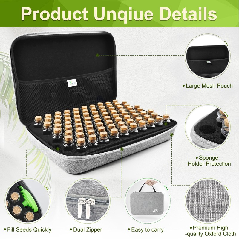 SMUJU 【80 Slots】 Seed Storage Organizer, Sturdy Seed Organizer Storage