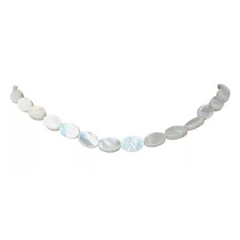 PremiumBead Natural Mother of Pearl Shell Oval Focal Bead Strand | 12x8mm | 34 Beads |