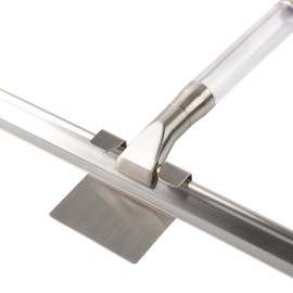 Zadro - Escobilla grande de silicona para ventanas, baño o ducha, 12 pulgadas de ancho, gran gancho para colgar y soporte de pared (transparente, 30,48 cm)