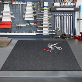 Nyomat Oil Spill Mat, 29" x 36", Garage Floor Mat Under Car, Waterproof/Durable/Non-Slip TPR Backing, Reusable Absorbent Pad, Charcoal