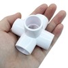 Marvexi 4Pcs 1/2 Inch 5 Way Pvc Connectors, White Furniture