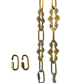 WOERFU 30 inch Antique Gold bronze Decorative Plum buckle Chain for Hanging Lighting (Gold bronze)