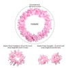 CISMARK Hawaiian Luau Flower Leis Jumbo Necklace Bracelets Headband Set,