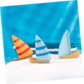 CORHAD Pack of 10 Table Sailing Boat Figure Landscape Accessories Vivid Mini Figure Decorative Mini Figure Garden Supplies Table Miniature Sailboat Realistic Mini Figure