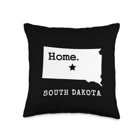 State of South Dakota Merch Souvenir & Gifts Co. South Dakota Home The Mount Rushmore State Souvenir Gift Throw Pillow, 16x16, Multicolor