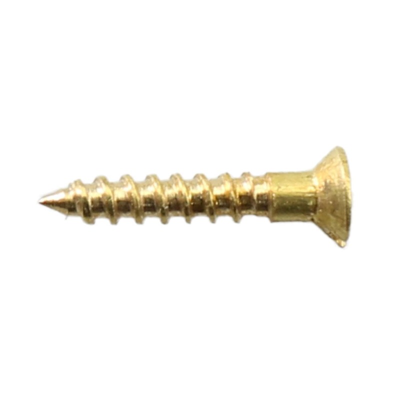 Pre-Drilling Screw MEETOOT 25pcs Brass Slotted Countersunk Head Screws Flat