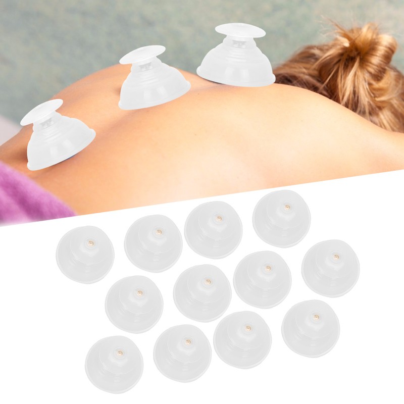 12pcs Silicone Body Therapy Cupping Vacuum Massage Strong Suction Detox