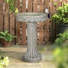 SKYFIRE 24 Inch Height Outdoor Bird Bath - Fibre Reinforced