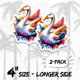 Goose Magnet 4 Inch 2-Pack Honking Goose – Strong Vinyl Decorative Animal Magnets for Fridge Locker Kitchen Office – Cute Fun Aesthetic Cool Durable & Long-Lasting Souvenir ID44999