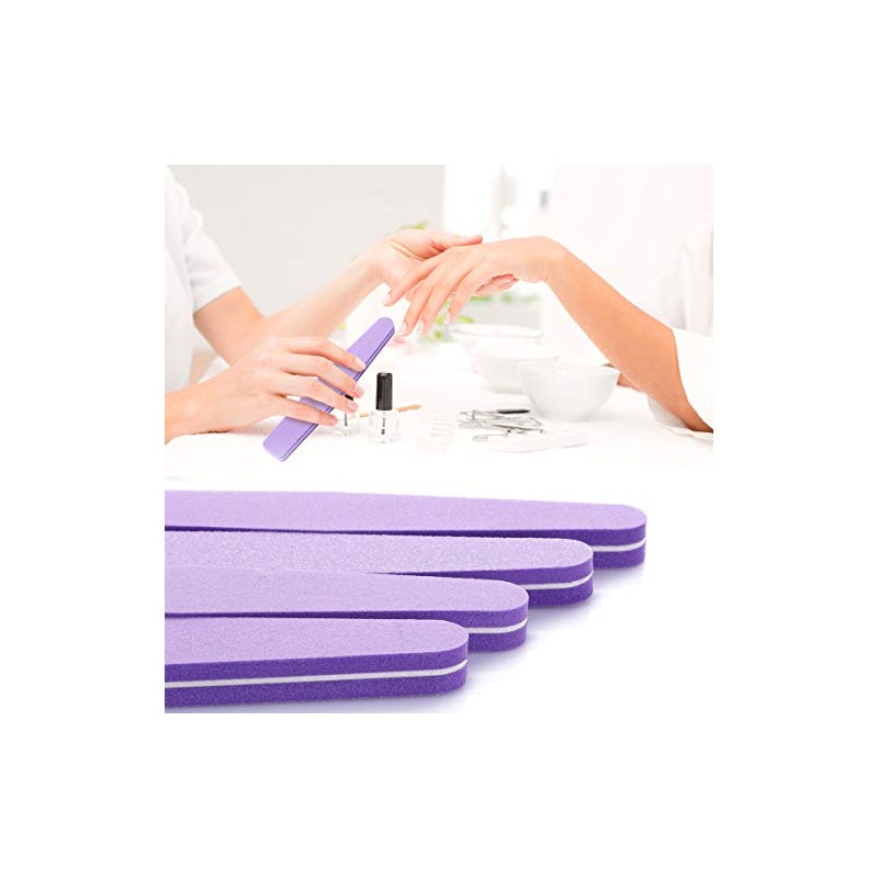 20 limas de bloque de uñas lavables, de doble cara,