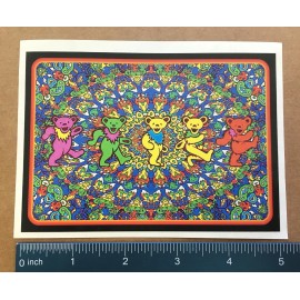 5" Grateful Dead Dancing Bears Mandala vinyl sticker. Decal 4 car, guitar laptop