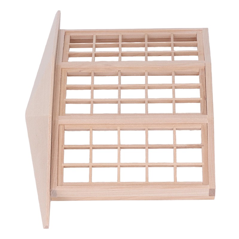 1/12 Dollhouse Bay Window Exquisite Miniature Wooden 45 Degree Corner
