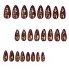 Dark Red Press on Nails Medium Almond False Nails with