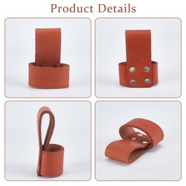 NICENEEDED Leather Hammer Holder, Premium Hammer Holder with Belt Loop Multi Tool Hammer Holder, Small Hammer Hatchet Carrier Holster Work Tool Belt