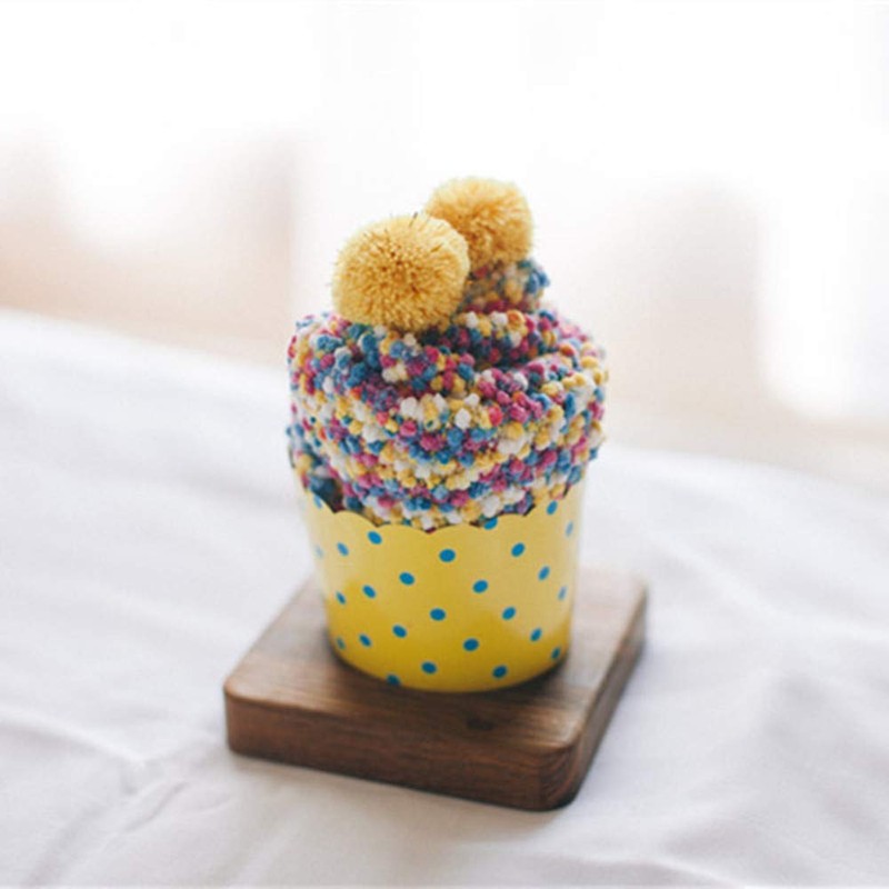 ELLITE Pom Pom Birthday Cupcake Socks-Multicolor