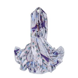 WEIGEER Silk Scarf Women Chiffon Shawl Red Scarf Neck Cief Long Head Wrap Thin Scarf Beach Women Hijab Belt Vintage Bridal Shawl Binder Chiffon Scarf Colourful Cloth L180/W90 (Blue)